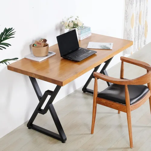 Miniatura 5 de Patas de metal para mesa, paquete de 2 patas resistentes para muebles de 28 pulgadas de alto, 20 pulgadas de ancho, estilo rústico y cuadrado, patas