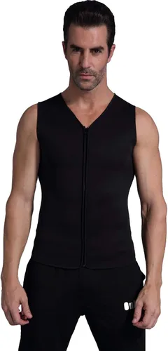 Miniatura 7 de Camiseta térmica para hombre, de neopreno, adelgazante, chaleco moldeador de cuerpo, entrenamiento, sudor, sauna, traje deportivo, quemador