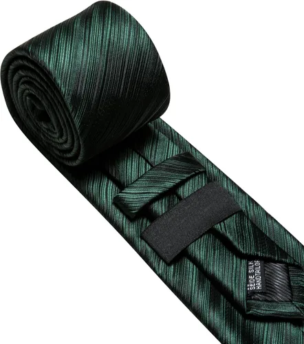 Miniatura 392 de Barry.Wang Juego de corbatas para hombre, corbata de seda a rayas, tejido a cuadros, gemelos formales, negocios, boda