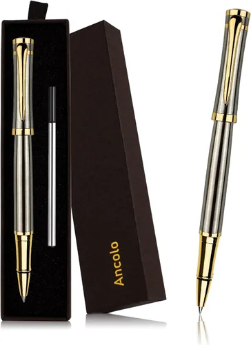 Miniatura 11 de Ancolo Fancy Roller Pen Set de bolígrafo de lujo con 2 recambios de tinta negra - 0.028 in. Bonitos bolígrafos de regalo para mujeres o hombres.