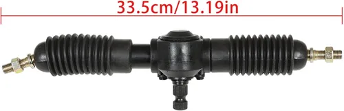 Miniatura 4 de munirater Kit de acero para volante de 11.811 in, piñón de engranaje de 12.598 in, eje ajustable, repuesto para Go Kart de 110 CC