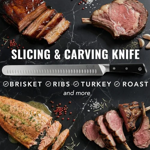 Miniatura 3 de Cutluxe Cuchillo para Pechuga – Cuchillo de 12" para trinchar y rebanar carne y barbacoa – Acero alemán ultra afilado, funda incluida, diseño