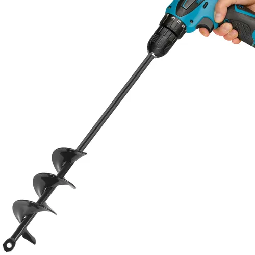 Miniatura 15 de Broca de Taladro en Espiral para Plantar de 4 x 23 cm, Taladro de Jardín, Barreña de Bulbos, Plantador Rápido y Fácil, Broca para Bulbos y Plantines