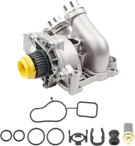 Dasbecan Ensamblaje de Bomba de Agua Eléctrica de Aluminio para Motor Reemplaza # 06H121026CQ 06H121026AB Compatible con 2008-2016 Audi A3 A4 A5 A6
