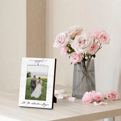 Miniatura 6 de Marco de fotos de compromiso para parejas recién casadas de 4 x 6, regalos de compromiso para parejas, regalo de recién casados, regalos de boda