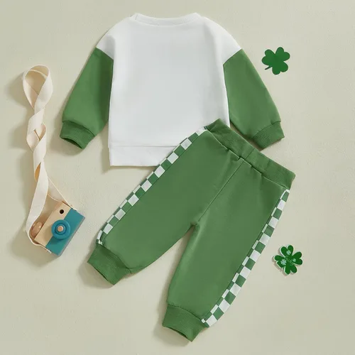 Miniatura 66 de BemeyourBBs Conjunto divertido de sudadera y pantalones de manga larga con letras divertidas para bebé niño y niño