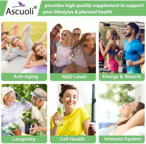 Miniatura 4 de Sublingual NMN 500 mg + Trans-Resveratrol 400 mg, fórmula avanzada 3 en 1 99% puro NMN Resveratrol Suplemento para Boost* NAD, células, inmune