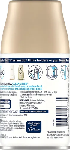 Miniatura 4 de Glade Recambio automático en aerosol, Clean Linen 6.2 oz (paquete de 6)