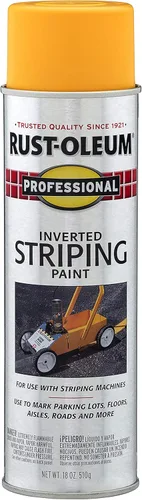 Miniatura 13 de Rust-Oleum P2548849-6PK Pintura en aerosol profesional para pintar rayas invertidas, 18 onzas, amarillo de tráfico, paquete de 6