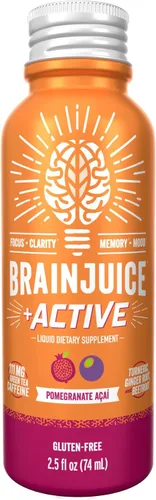 Miniatura 7 de BrainJuice Disparo de apoyo cerebral, suplemento sin gluten para energía y concentración, bebidas saludables con Alpha GPC, vitamina B, 2.5 onzas