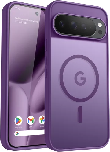 Miniatura 65 de Funda para teléfono Google Pixel 9 Pro XL, Compatible con Magnético, Protección contra Caídas de Grado Militar Translúcida Mate Resistente a Golpes