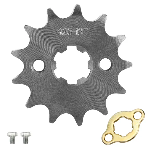HIAORS 428 13T 17mm Piñones de Motor Delantero para Motocicleta para 50cc 70cc 110cc 125cc 140cc 160cc TaoTao Roketa Coolster Sunl Lifan Chinese ATV