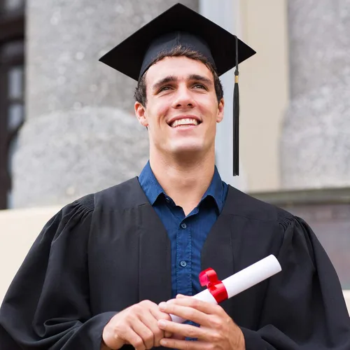 Miniatura 5 de Geyoga 8 gorras de graduación a granel ajustables para adultos con borla para graduados, accesorios de disfraces, accesorios de fotos