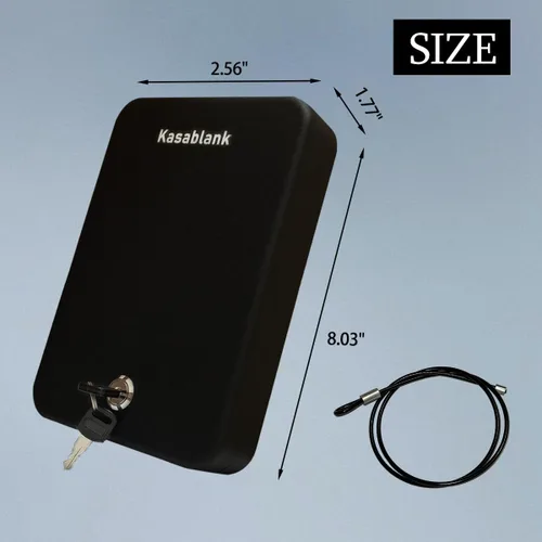 Miniatura 6 de Pistola, caja fuerte portátil de viaje para armas de fuego, caja fuerte para pistola, caja fuerte para armas de fuego en el automóvil con cerradura