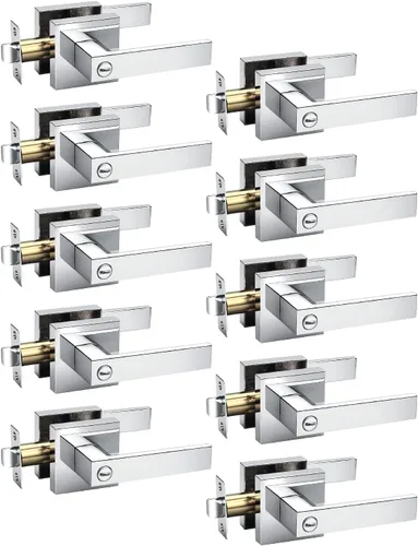 Miniatura 187 de KNOBWELL - Juego de cerradura con 1 picaporte resistente para puertas de una cara, ideal para puertas interiores reversibles, 0.93 libras