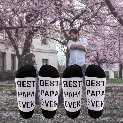 Miniatura 4 de LEVLO Calcetines para papá El mejor regalo del día del padre para papá, tío o abuelo Regalo de cumpleaños para hombre