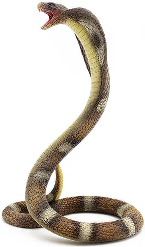 Gemini&Genius Juguete de figura King Cobra, juguetes de animales de safari, figuras de acción de serpiente falsas, juguete de serpiente aterradora,