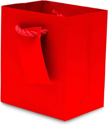 Miniatura 4 de OccasionALL Pequeñas bolsas de regalo rojas con asas, pequeñas bolsas de regalo de papel para recuerdos de fiesta, bodas, cumpleaños y uso