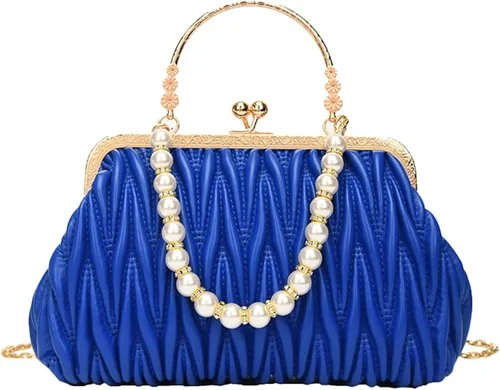 Solyinne Bolso de mano para mujer, bolso de noche con perlas, sobre para noche, novia, boda, fiesta, club, bolsos cruzados