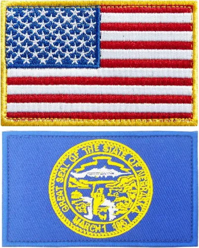Miniatura 18 de stidsds Paquete de 2 parches de bandera estadounidense de Chicago de Estados Unidos, parches bordados, banderas de Estados Unidos, parche táctico