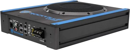 Miniatura 4 de Rockville USS8 - Subwoofer delgado para coche/camión de 8 pulgadas y 600 W, 150 W RMS, certificado CEA-2006, kit de amplificador RWK10 de calibre 10