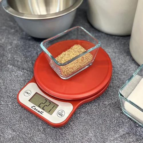 Miniatura 6 de Escali Telero - Báscula digital de alimentos, báscula de cocina de alta precisión para cocinar, hornear, control de porciones, preparación de Rojo