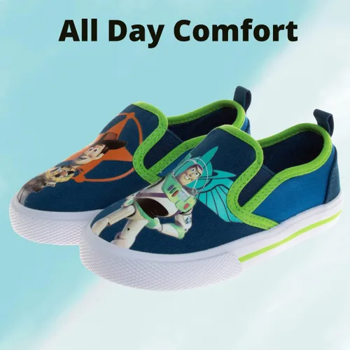 Miniatura 2 de Josmo Mickey Mouse Toy Story Paw Patrol Zapatos Buzz Lightyear Chase Marshall - Tenis de lona para niños pequeños (niños pequeños) (talla 5-12)