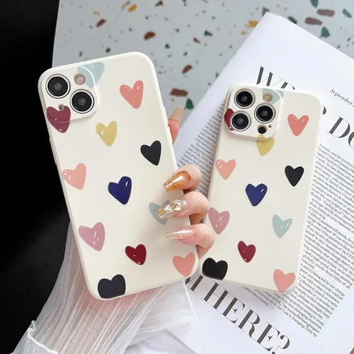 Miniatura 7 de Funda protectora para iPhone 12 para mujeres y niñas, diseño lindo de silicona suave, protección de cámara con forma de corazón, para iPhone 12