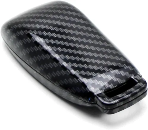 Miniatura 5 de iJDMTOY Llavero con patrón de fibra de carbono negro brillante compatible con Mercedes Clase E 2017 en adelante, Clase S 2018 en adelante, Clase G