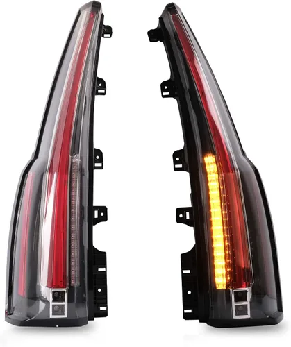Miniatura 10 de VLAND Conjunto de luces traseras compatible con GMC Yukon 2015-2020, lámpara trasera con DRL, luz trasera con luces antiniebla y señal de giro