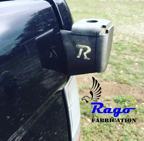 Miniatura 2 de Rago Fabrication Soporte de antena CB compatible con Toyota Tacoma 1995-2004 de 1ª generación Lado del conductor Montado en caja de camión