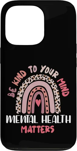 Miniatura 10 de iPhone 16 Mental Health Matters Rainbow Be Kind To Your Own Mind Case