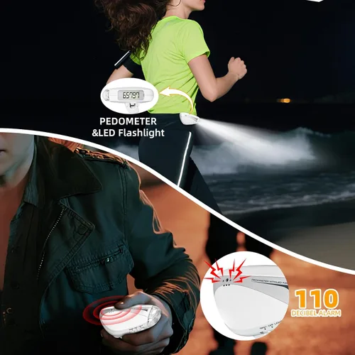 Miniatura 2 de Alarma de seguridad personal para mujeres de autodefensa – Llavero de autodefensa para ancianos y niños – Sirena fuerte de 115 dB, contador de pasos