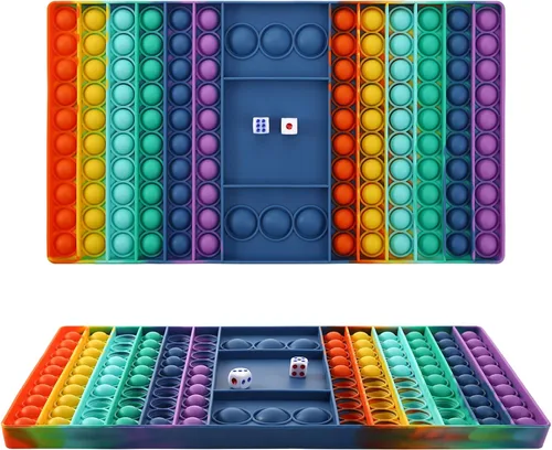 Miniatura 5 de Pop Games Juguete Sensorial Fidget de Navidad, Juegos de Matemáticas con Tablero Pop para Niños, Juegos Familiares, Juego de Multiplicación
