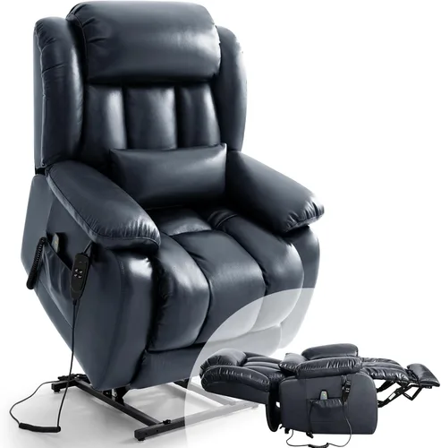 Miniatura 12 de Infinite Position Lay - Silla reclinable plana para adultos, silla elevadora eléctrica de doble motor para personas mayores con masaje