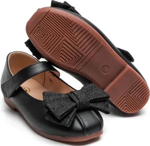 Miniatura 7 de kkdom Vestido de niña Mary Jane Zapatos planos de ballet para niñas pequeñas, zapatos de princesa, zapatos de fiesta escolar