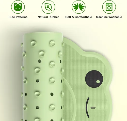 Miniatura 3 de Tapete de ducha antideslizante para bañera, superficie antideslizante lavable, tapete de goma suave para bañera y ducha