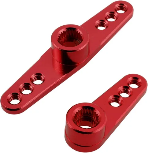 Miniatura 2 de Hobbypark Brazos de dirección de bocina servo de aluminio 25T de metal (doble y simple) para modelos RC piezas de repuesto para autos y camiones