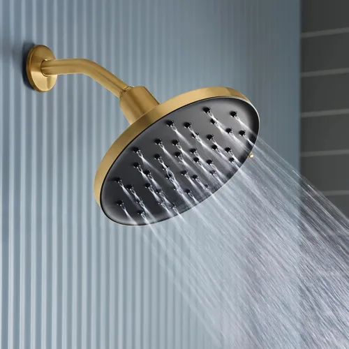 Miniatura 9 de Moen Verso Oro Cepillado Cabezal de Ducha Ajustable de 9 Pulgadas de Diámetro, 220R3BG