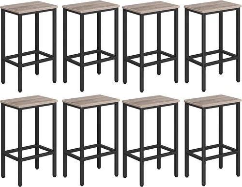 Miniatura 16 de MAHANCRIS Taburetes de bar, juego de 2 sillas de bar con reposapiés, taburetes de comedor de 2 piezas, 25.8 pulgadas de altura, taburetes de bar