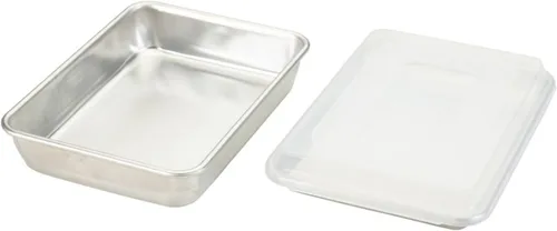 Nordic Ware Naturals 45339 - Juego de utensilios para hornear de 3 piezas de aluminio, bandeja de un cuarto de hoja y bandeja para pasteles