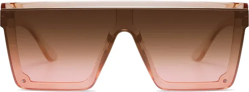 Miniatura 3 de SOJOS SJ2117 - Gafas de sol cuadradas grandes para mujer, marco grueso, parte superior plana con espejo, lentes siamesas, tamaño más grande