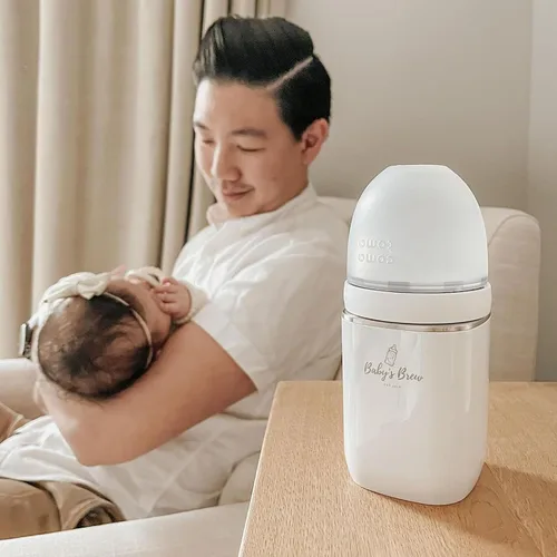 Miniatura 7 de Baby'S Brew Calentador de biberones portátil con adaptador XL, calentador de biberones inalámbrico para leche materna y fórmula, recargable, a