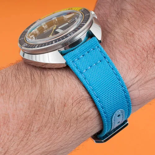 Miniatura 32 de StrapHabit Correa de reloj de liberación rápida, correa de reloj de tela de vela, dos longitudes, correa de reloj de piel de nailon, 0.748 in, 0.787