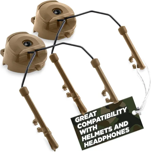 Miniatura 10 de Adaptador de riel ARC para auriculares tácticos – Compatible con Peltor Comtac II/III, Earmor M31/M32, Sordin – Se ajusta a cascos FAST, MICH, EXFIL