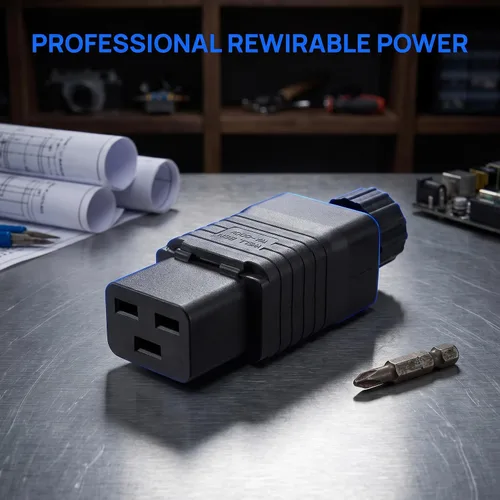Miniatura 9 de Paquete de 2 conectores de alimentación rewirables hembra IEC 320 C19, 16A 250 V CA, enchufe de alimentación DIY sin soldadura, receptáculo IEC C19