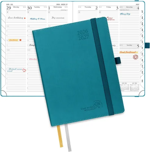 Miniatura 63 de POPRUN Agenda de bolsillo 2026-2027, tamaño del bolso, 4 x 6.25 pulgadas, calendario de bolsillo (julio de 2026 a junio de 2027) para bolso