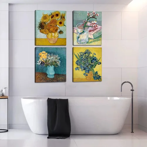 Miniatura 2 de dgbtcart Girasoles Lirios Florero de Flores por Vincent Van Gogh Arte de Pared en Lienzo, Reproducciones de Pinturas Clásicas Impresiones Obra