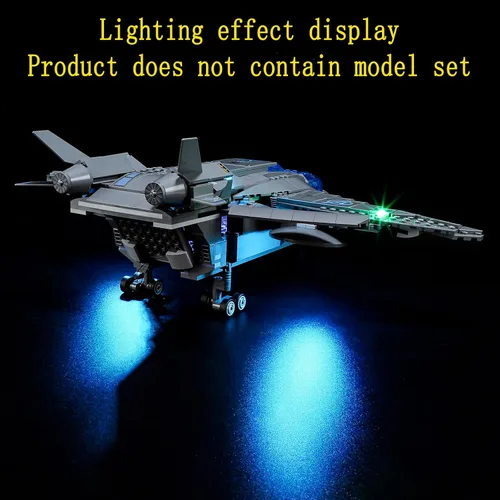 Miniatura 6 de GEAMENT Kit de luces LED compatible con Lego The Avengers Quinjet 76248 (juego de modelos no incluidos)
