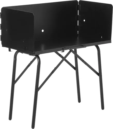 Lodge mesa de cocina plegable de acero, para exteriores, 16 pulgadas x 32 pulgadas x 26 pulgadas, color negro